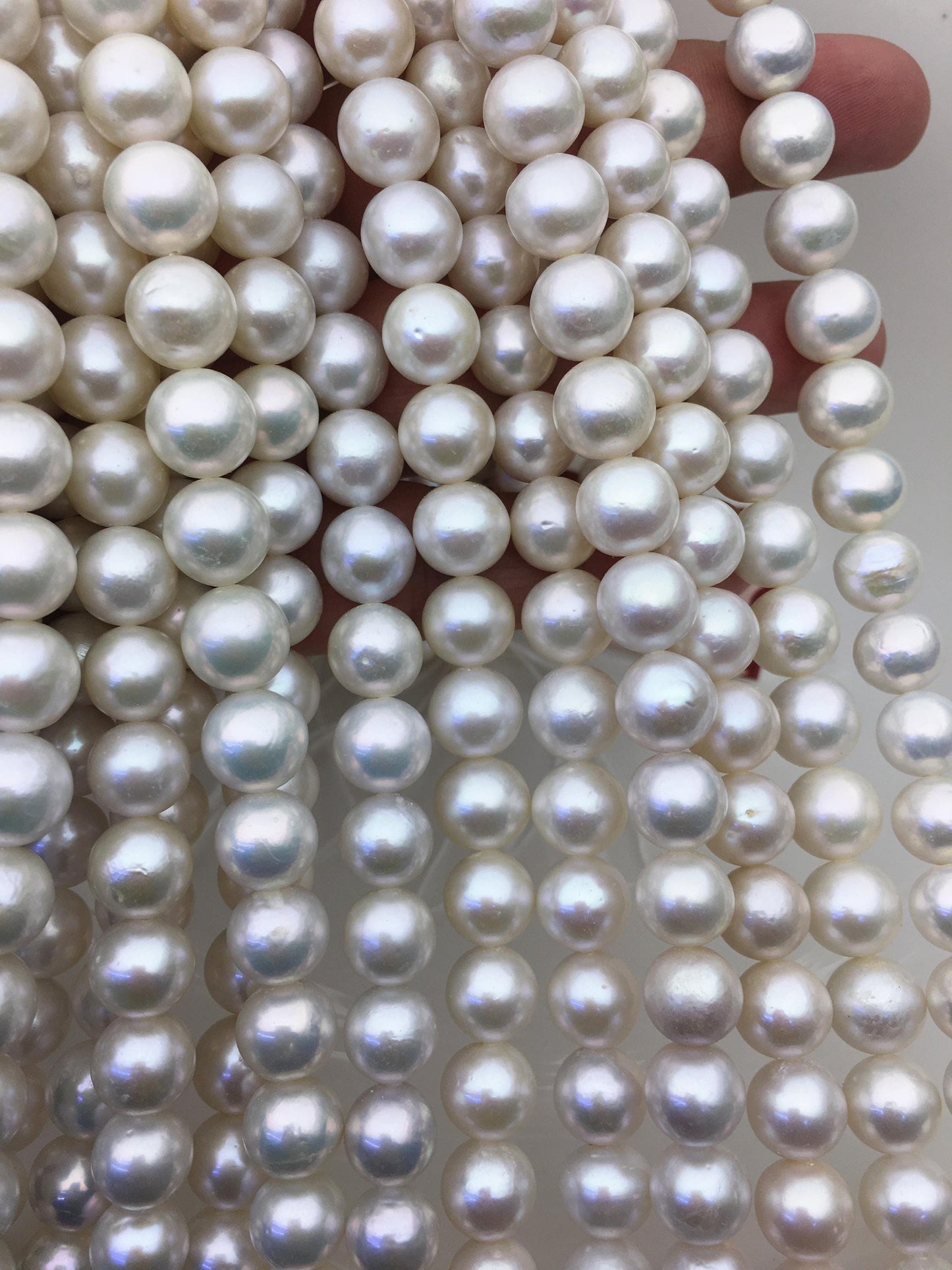 AA+ 9-11mm white round freshwater pearls,RP9-2A-2