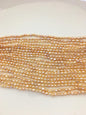 AAA 2.5-3.1mm orange pink nugget seed pearls,irregular nugget freshwater pearl strand,cheap price,pearl factory china,LM2-3A-23