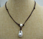 Flameball pearl and leather necklace,Baroque Freshwater Pearl Drop Necklace,Flaming ball pearl necklace,wholesale,Le2-012
