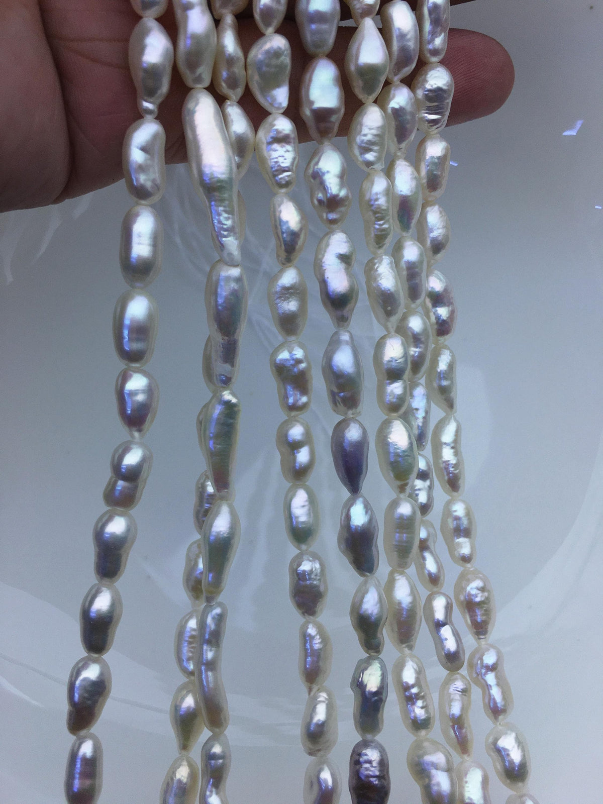 1 strands AAA 4-6mm white keshi Freshwater Pearl,ZS-200-8