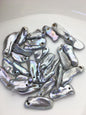 27pcs AA 12-15mm gray biwa keshi Freshwater Pearls, large hole,ZS-80-1-18