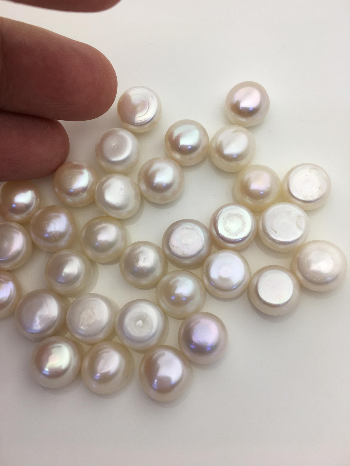 20pcs AA+ 11-12mm White button Round freshwater pearls,BTN11-T2