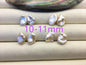 1 pair AAA 10-20mm White keshi Freshwater Pearl White loose Beads Pair,wholesale,0.9mm top side hole,ZS-103-37-54