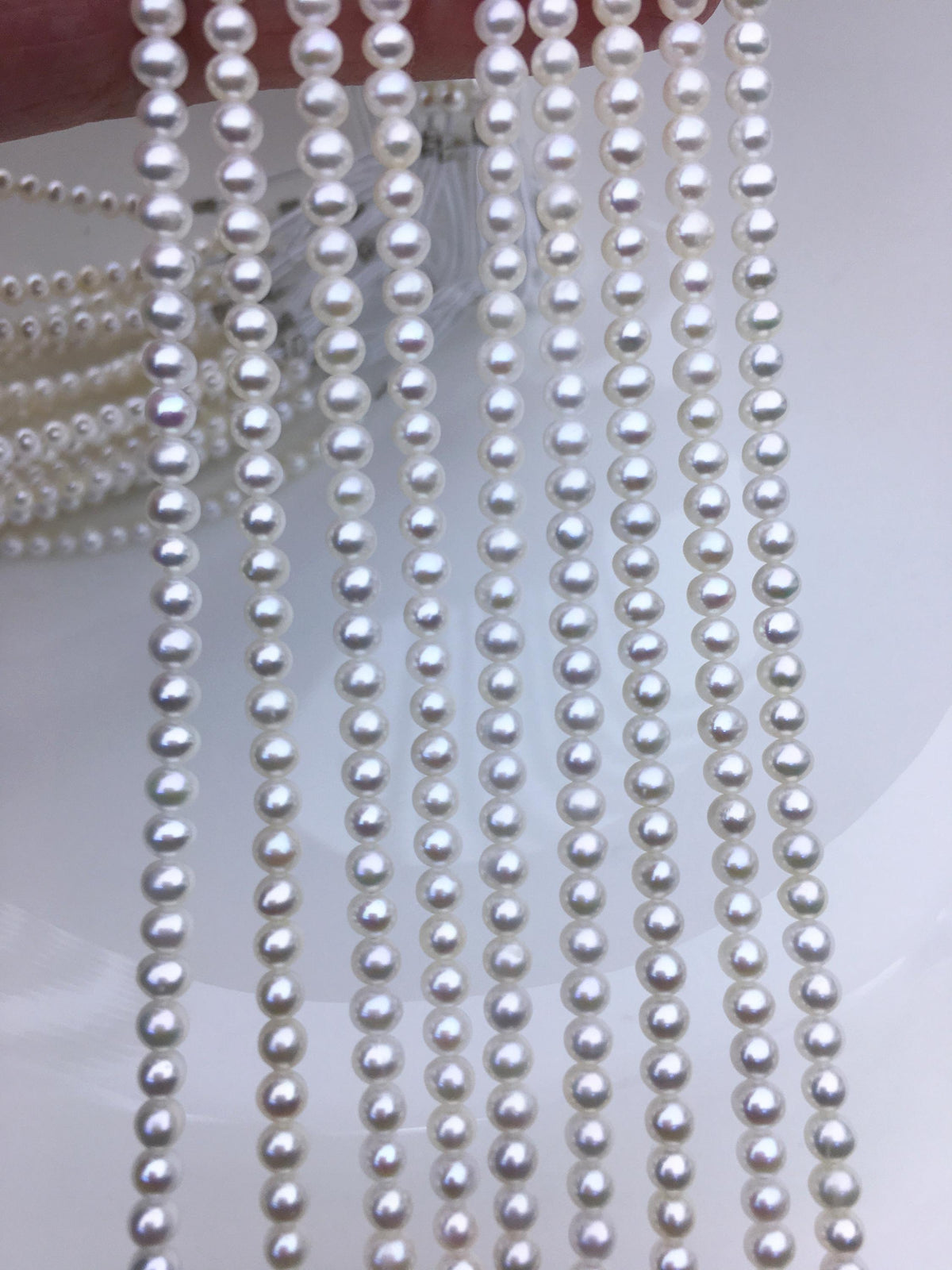 AAA 3-3.5mm white near round freshwater pearls,white round pearl,pearl wholesale,RP3-3AY-GJ-3