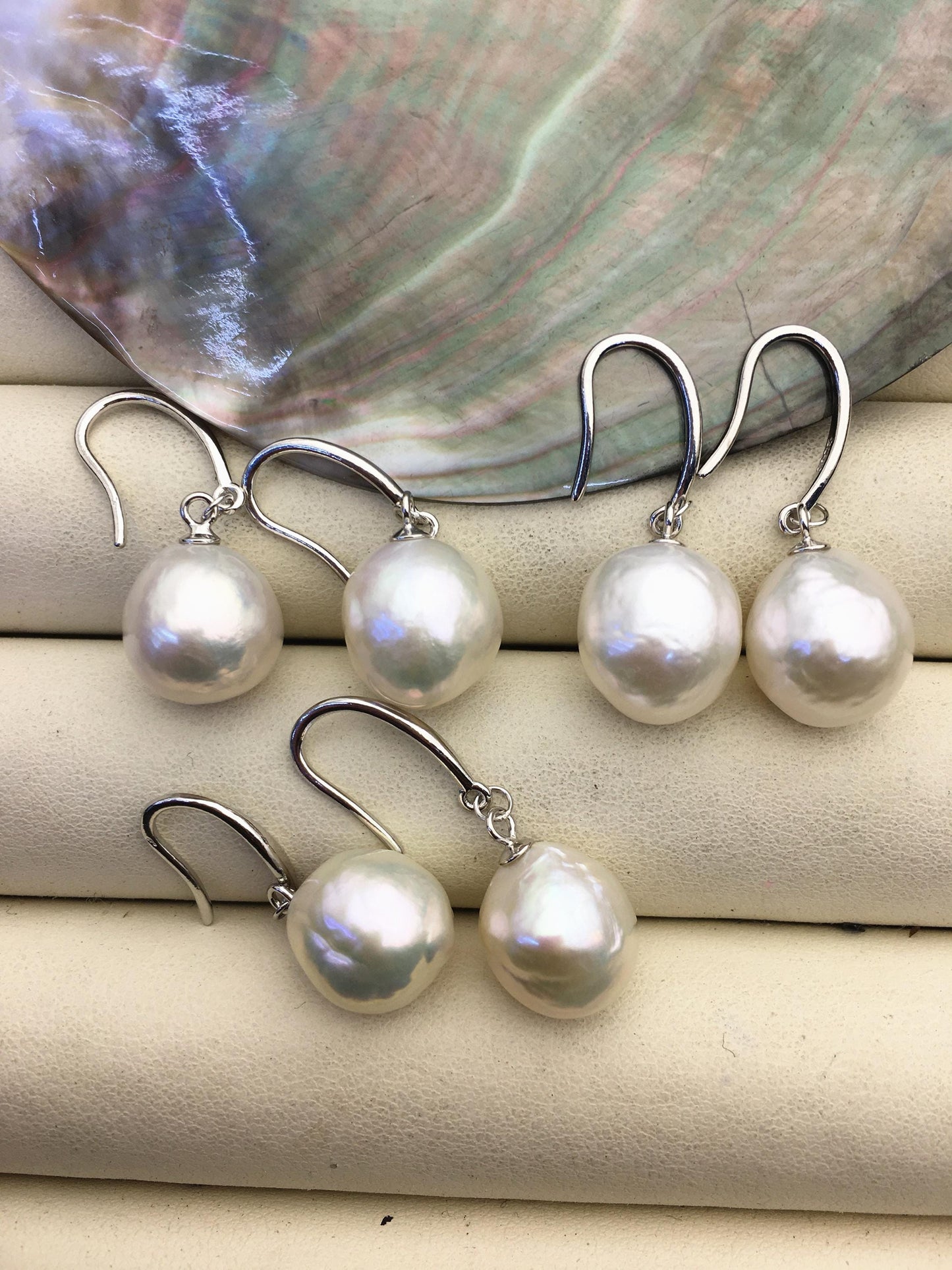 1 pair AAA 10-11mm white drop edison pearl dangle earrings,S925 Sterling Sliver earrings,wedding pearl earrings,SE3-T9-12