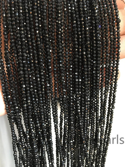 AAA 2.5mmx2mm Black Spinel Rondelle Faceted,15.5 inch,one strand,Semi Precious stone,SP-R2-001