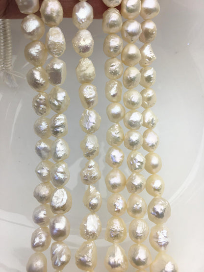 AAA 9-10mm natural white thorn freshwater pearl,LM9-T7