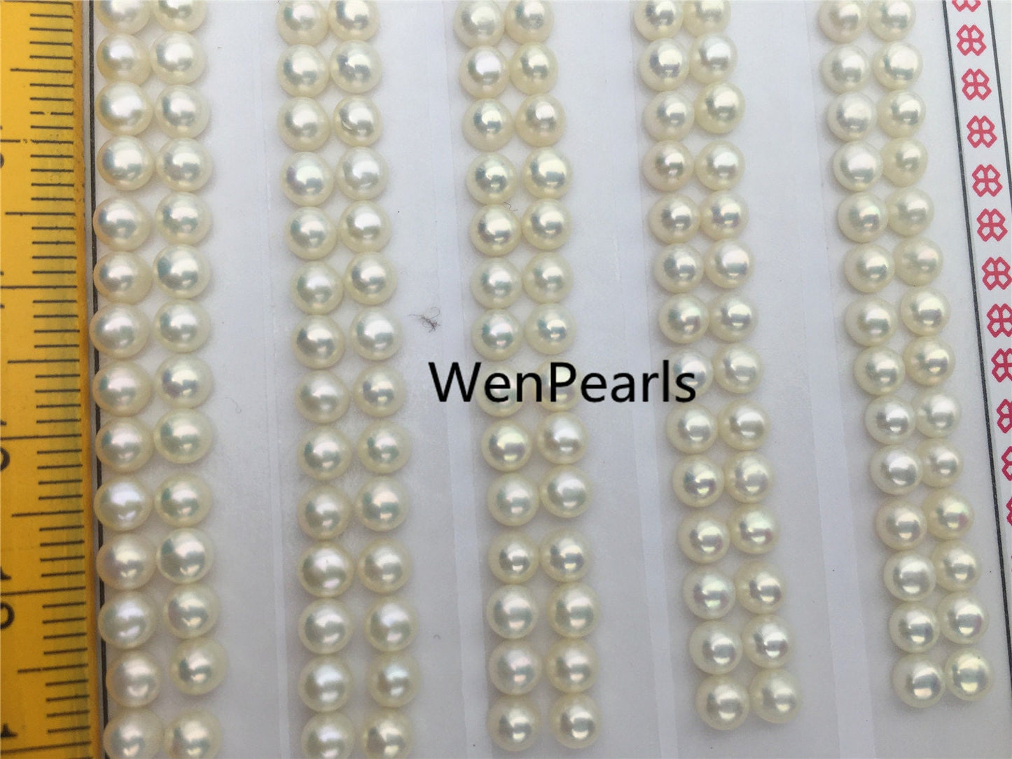 AAA 3.5-4mm Seed Button freshwater Pearls,3A,white color pearl stud earrings pearl,real pearl earring material,half drilled,BTN3-4A-1-2