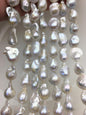 15.5'' A+ 12-14mm white flame ball pearl,FL15-2A-5-20