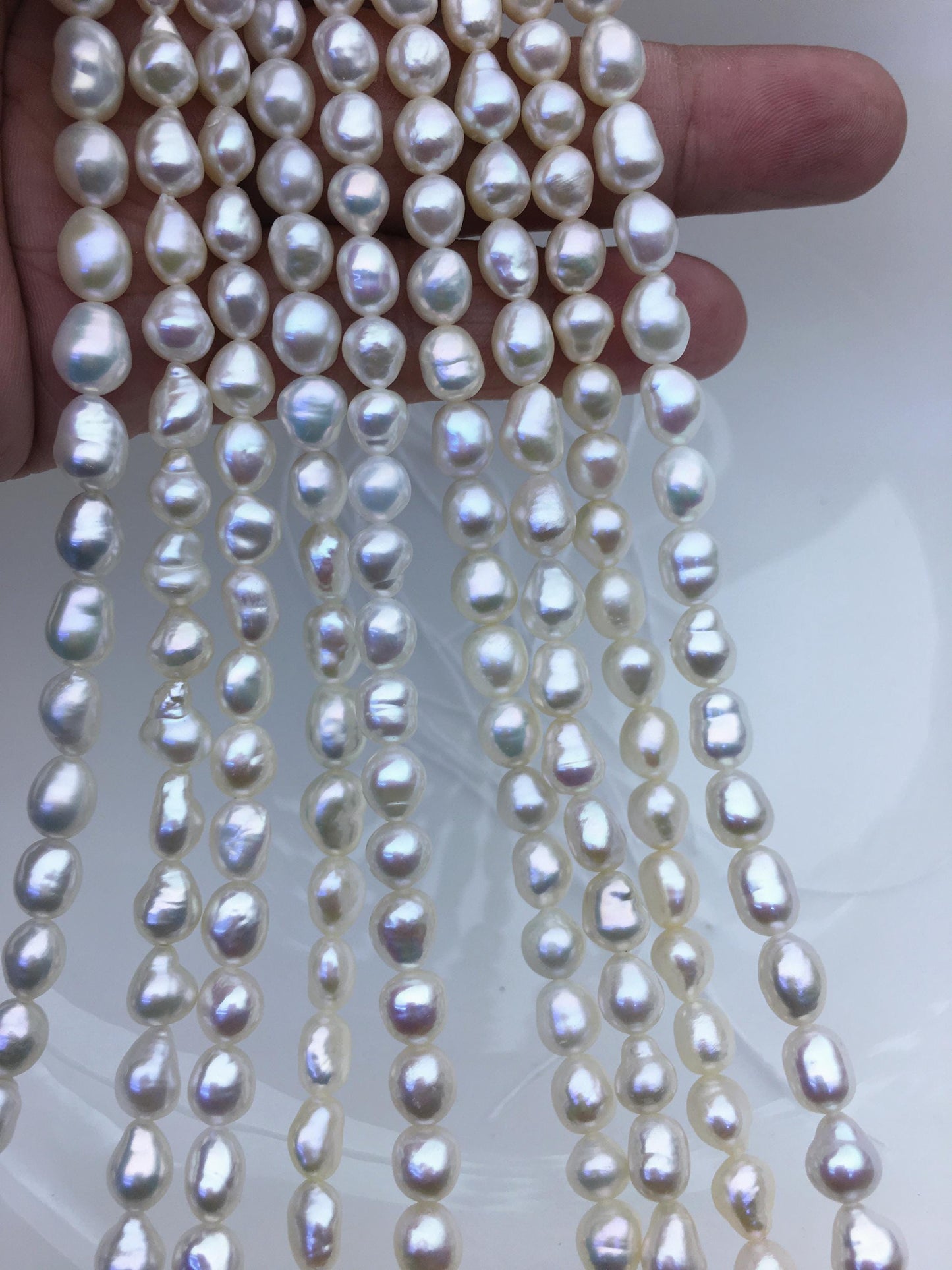 AAA 4-7mm white keshi Freshwater Pearl,ZS-200-3