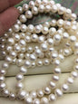 2pcs 7'' AA+ 7.4-8.3mm white potato Freshwater pearl Elastic string Bracelet,white pink purple pearl bracelet,B8-028