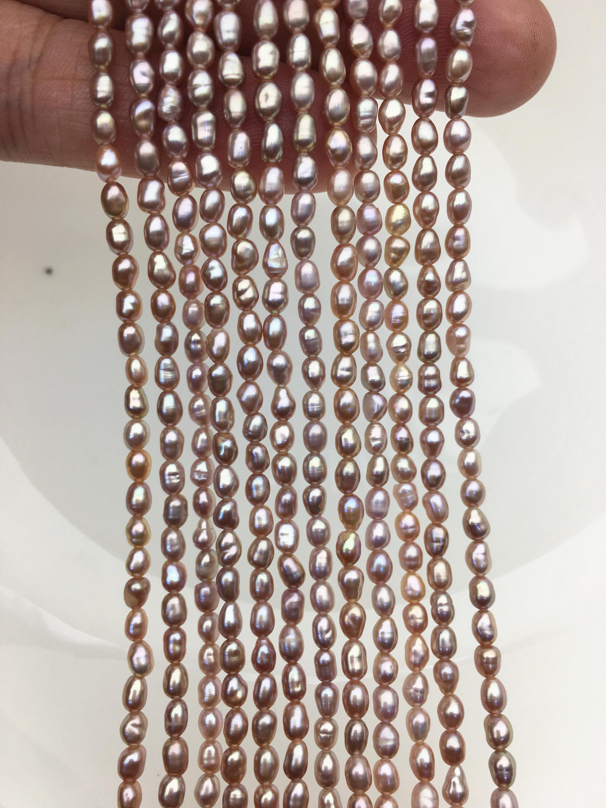 AA+ 3-3.5mm*4-5mm purple rice pearls,oval loose pearl beads,diy pearl,genuine pearl,Cultured pearl,diy pearl beads,LR3-T6