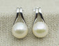AAA+ white pearl stud earrings,genuine freshwater pearl earrings,sterling silver Earrings,bridesmaid,Wedding,Love,birthday, SE3-039