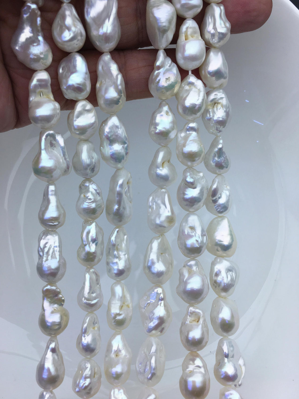 1 strands AA 9-11mm white mini flame ball pearl,FL15-2A-5-56
