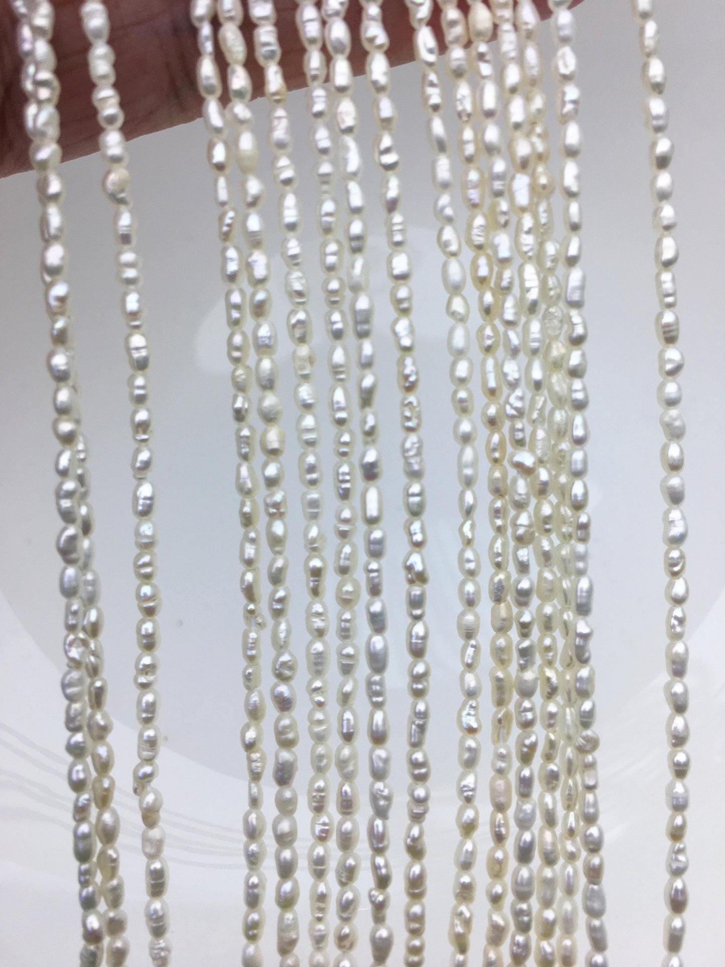 AA 2-2.2mm white tiny nugget seed pearls,irregular nugget freshwater pearl strand,cheap price,pearl factory china,LM2-2A-2