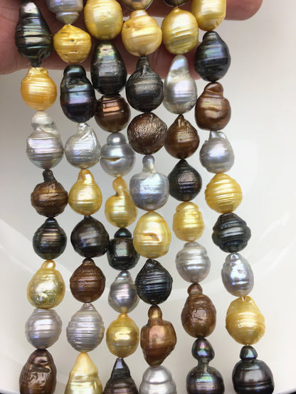 AA 10-14mm big gray brown yellow flame ball pearl,FL15-2A-1