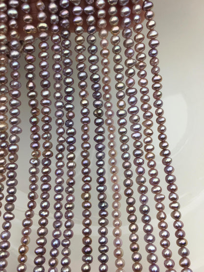 AA+ 4-5mm purple potato pearls,4mm tiny pearl,for pearl necklace,for pearl earrings,Wedding Bride,CR4-T3