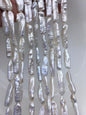 AA+ 8-10mm white Thick Keshi Biwa Pearl Necklace,ZS-200-120-13