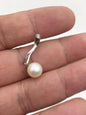 AAA 9mm White Round Pearl Pendant, natural color pearl,pearl necklace - NC1-T30