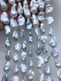 15.5'' AAA 14-18mm big white with natural gray flame ball pearl,FL15-3A-7-8
