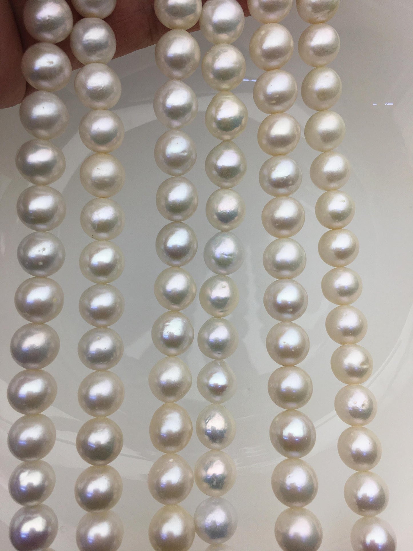 AA+ 9-11mm white round freshwater pearls,RP9-2A-6