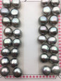 2 pairs AAA 10.5-11mm Gray baroque button freshwater pearls,near round button pearl pairs,pearl earring,pearl stud,BTN10-T10