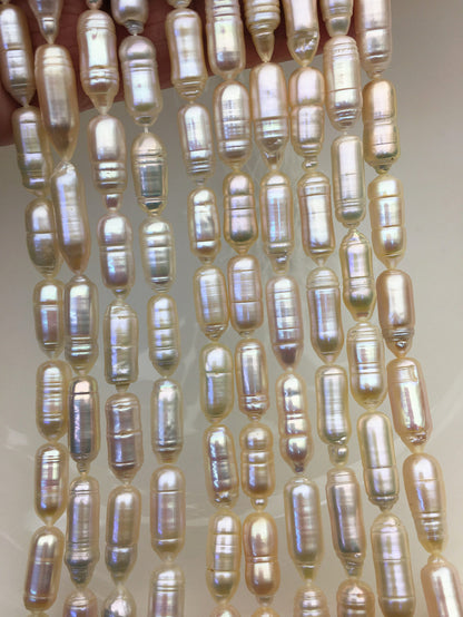 AA+ 7-8x16-20mm Light Purple Cylinder Shape Freshwater Pearl,one full strand,wholesale,ZS-103-18-6