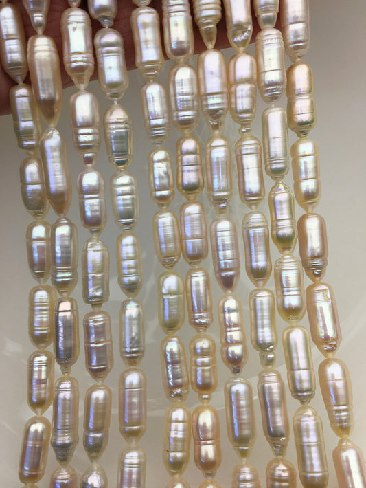 AA+ 7-8x16-20mm Light Purple Cylinder Shape Freshwater Pearl,one full strand,wholesale,ZS-103-18-6