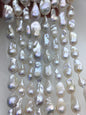 1 strands AA 11-13mm white flame ball pearl,FL15-2A-5-65