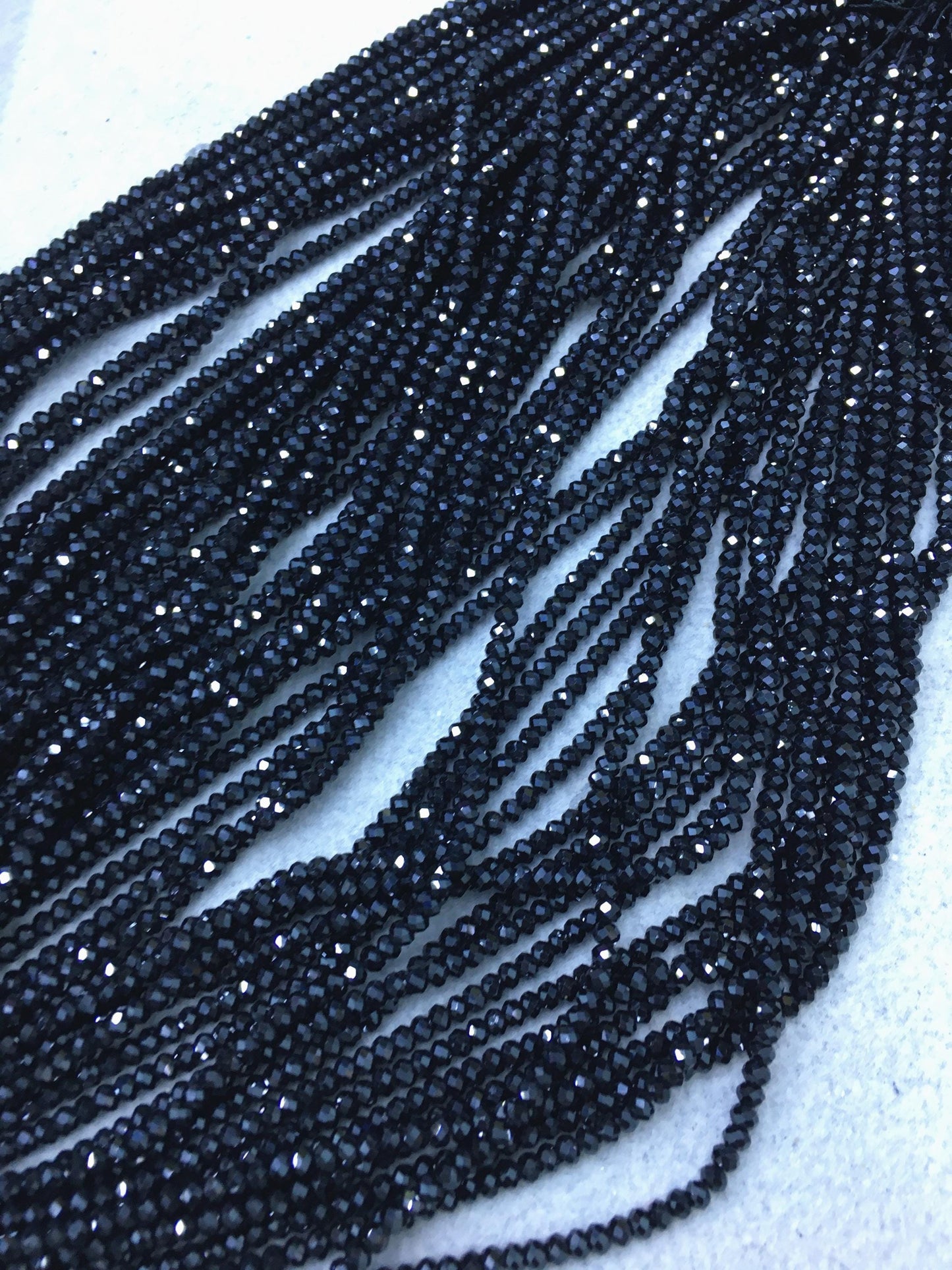 AAA 3x2.2mm Black Spinel Faceted beads,15.5 inch,one strand,Semi Precious stone,black spinel beads,SP-R3-002