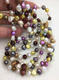 52'' AAA misc color nugget pearl Necklace,7mm nugget pearl,NPN1-109