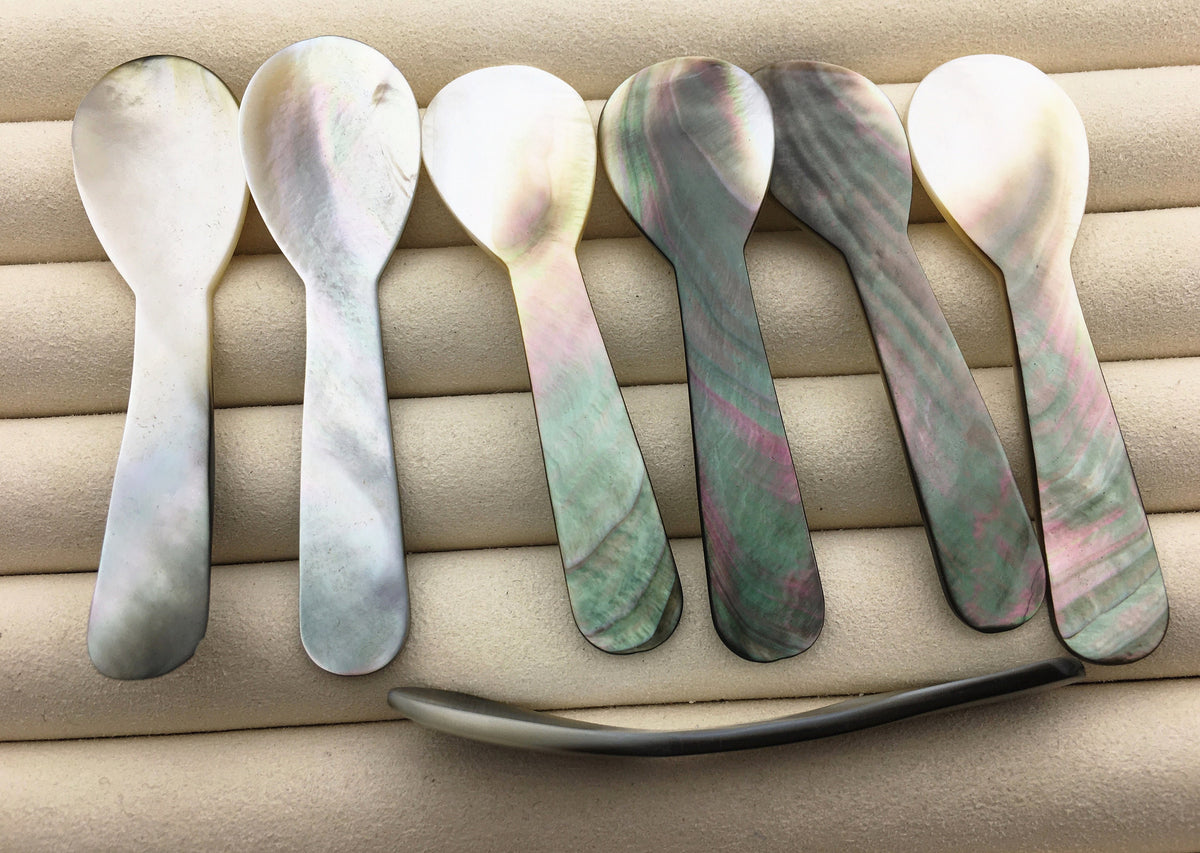 5pcs AAA 0.8x3inches Tahitian Oyster shell Spoon,Mother of pearl spoon, ASH-001-1