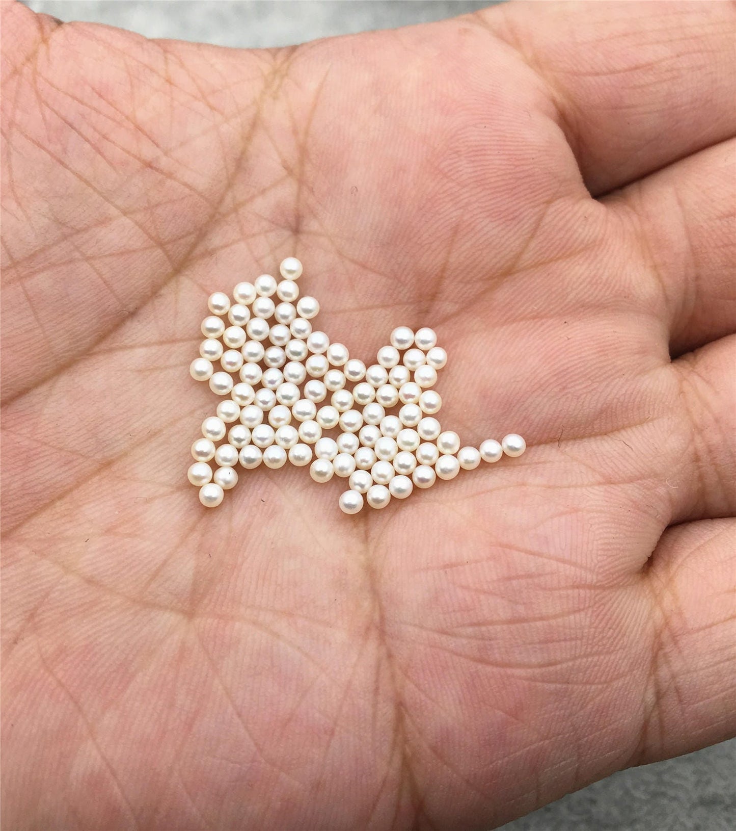 AAAA 2.3-2.4mm white round seed freshwater pearls,no hole,tiny pearl supply,good quality,through hole,RP2-4A-2