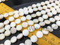 10mm Natural Mother of Pearl shell coin beads full strand,White shell,Ivory shell,GSHE-C-004