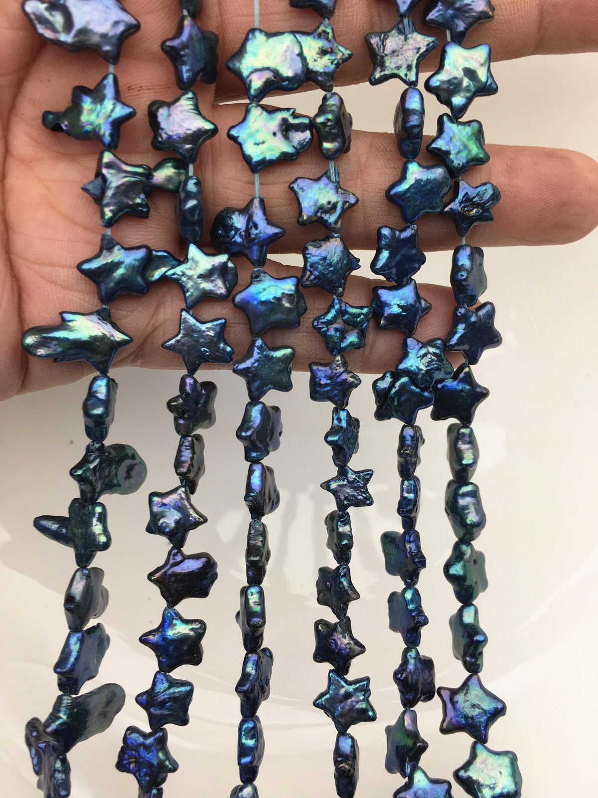 A+ 10-11mm deep blue Five-pointed star Pearl,Freshwater pearl Star, for your design,Cultured Pearls,ZS-103-40