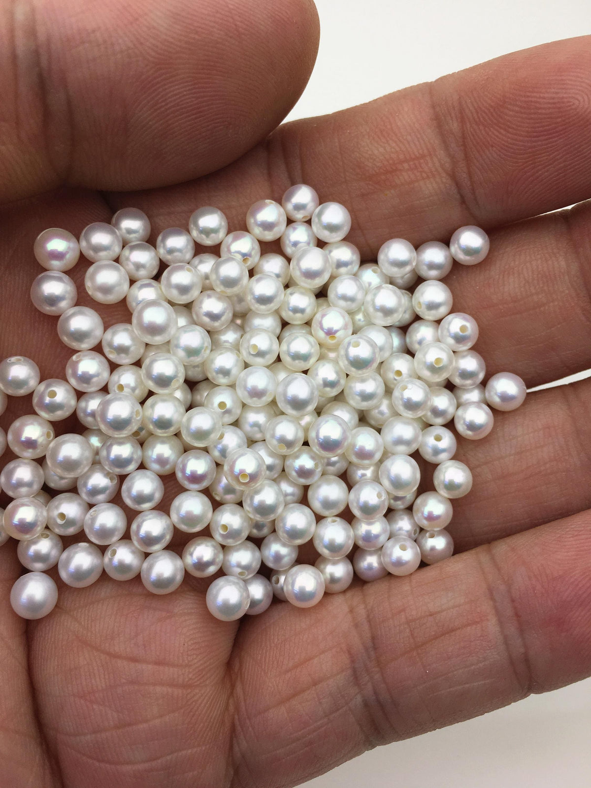 10pcs AAA 4.5-5mm seed round freshwater pearl bead,white freshwater round loose pearl wholesale,tiny pearl supply,RP4-3A-8