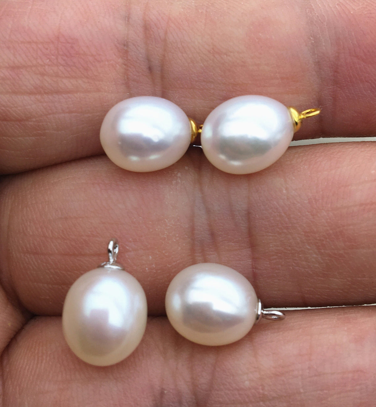 AAA 9mm White/Gray rice pearl dangle earrings,S925 Sterling Sliver pearl earrings,pearl for women,SE3-165