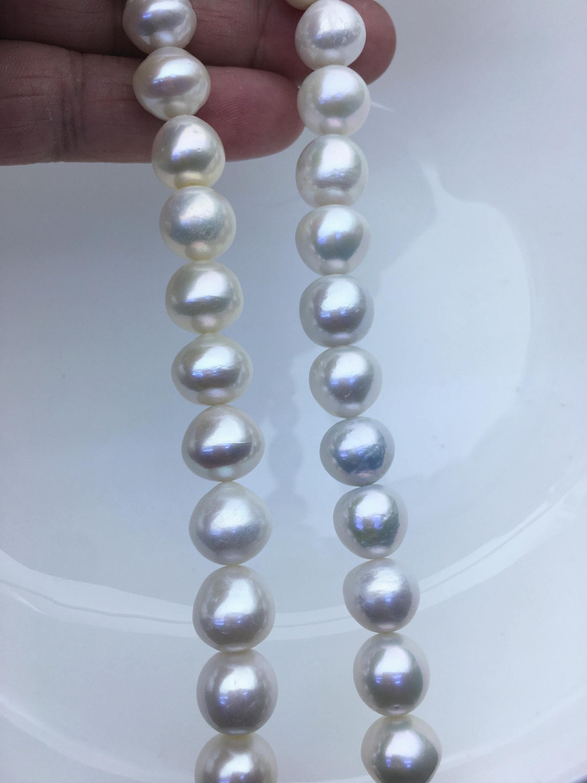 AA+ 11-13mm white button round Edison Freshwater Pearl,ED12-2A-5-25