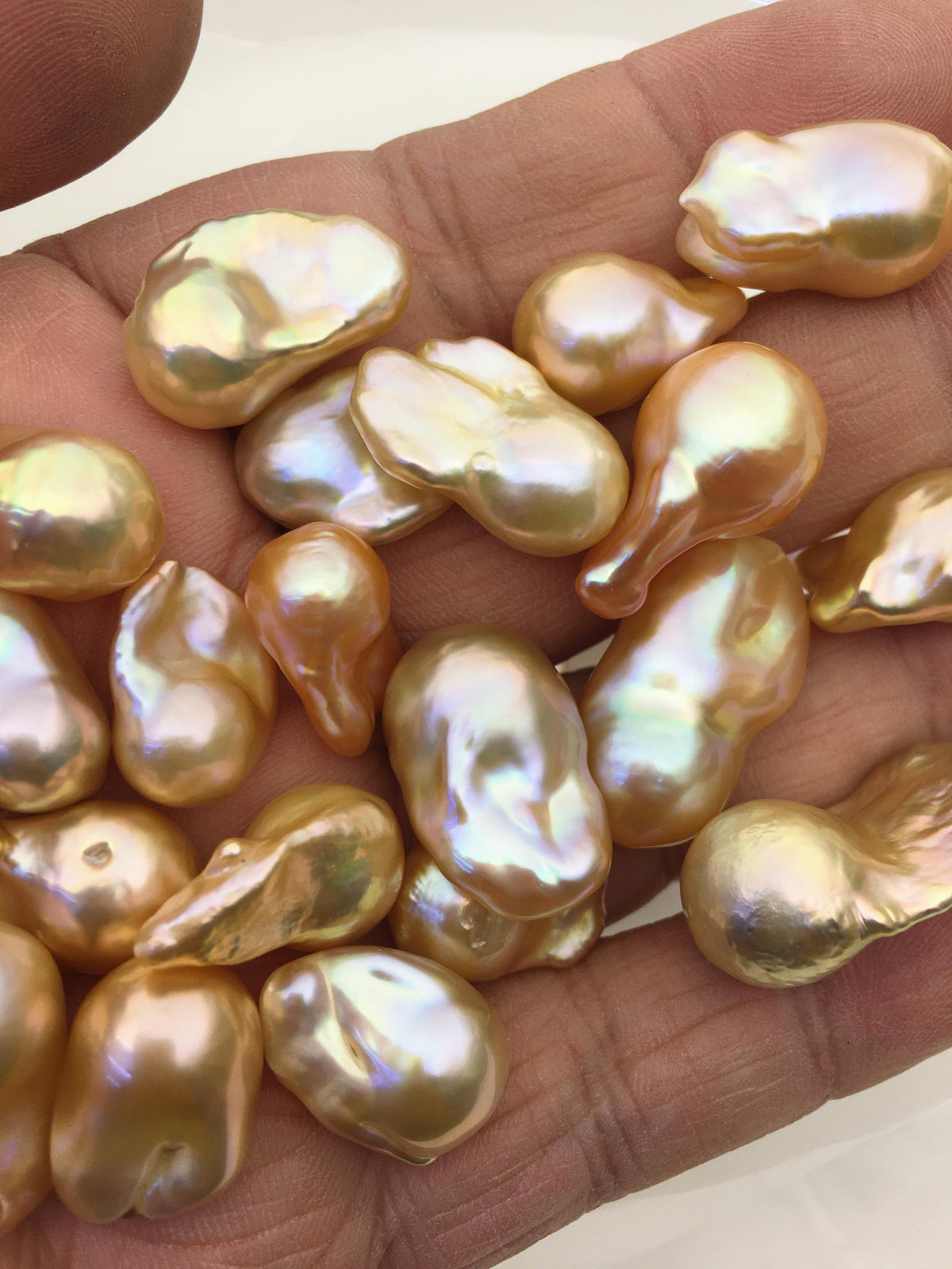 35pcs AAA 10-15mm Natural Orange Flame ball Pearl - no hole,FL15-T4-4