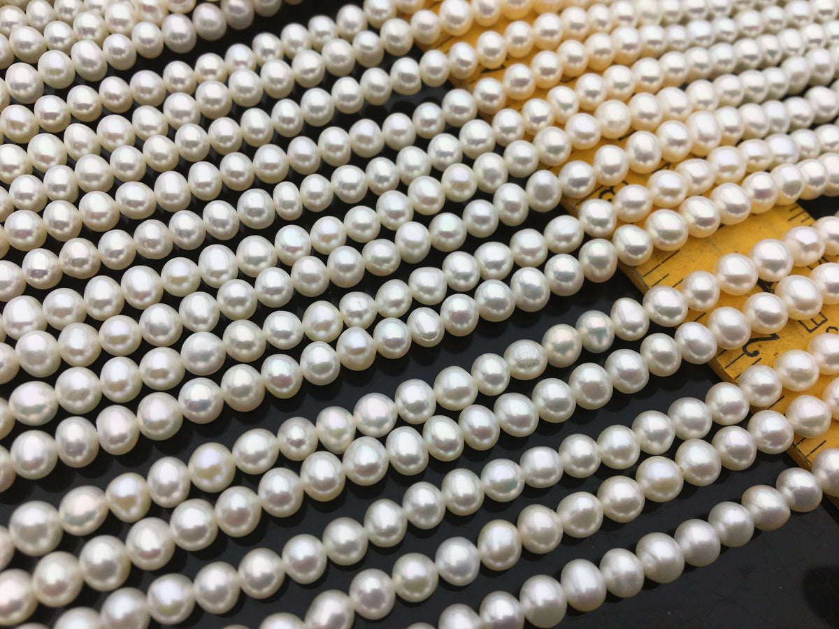 AAA 5-5.5mm white potato freshwater pearls,5mm white seed pearl,Wedding Bracelet Beach Wedding Bride Mother of,CR5-3A-3