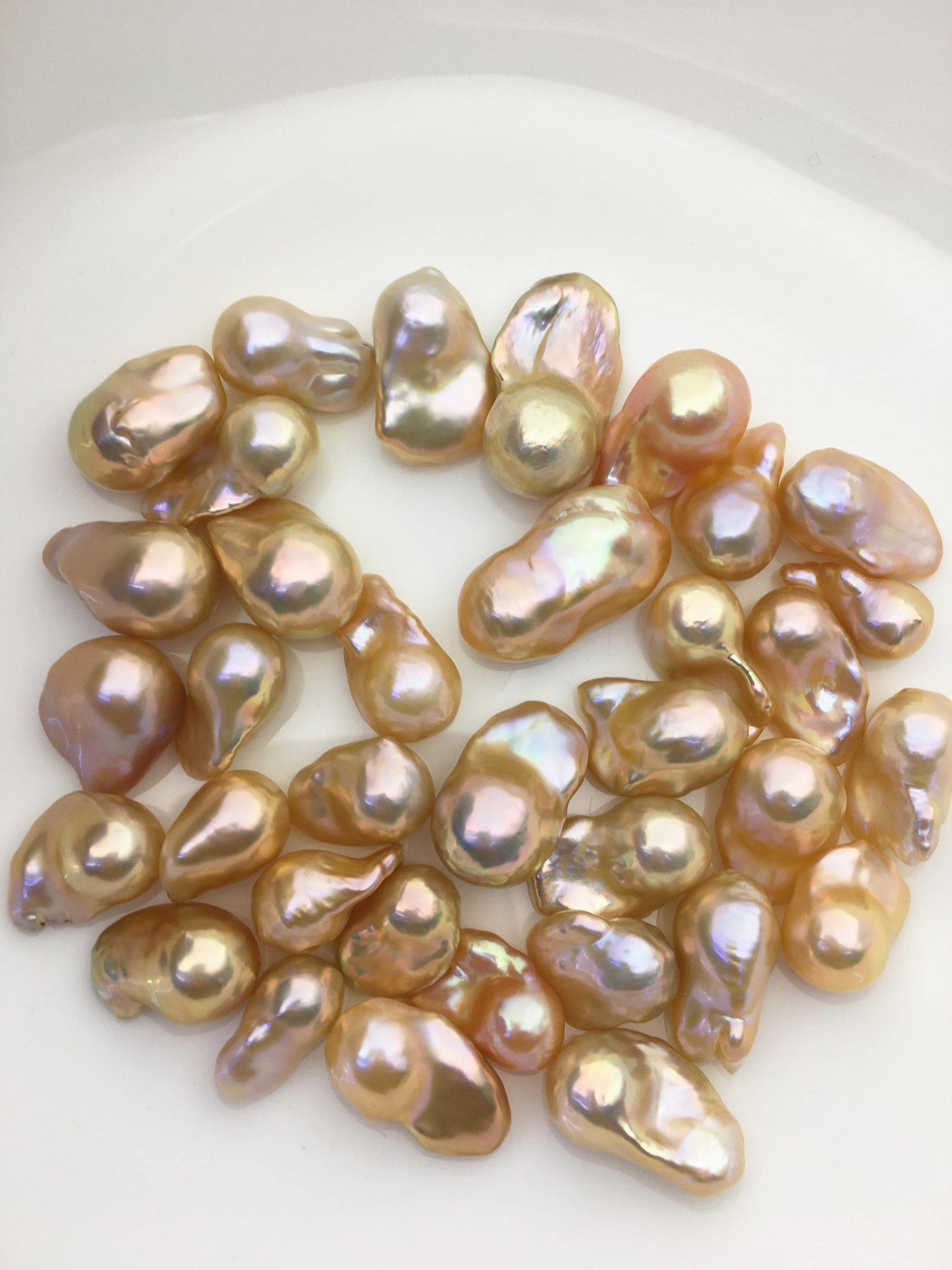 35pcs AAA 10-15mm Natural Orange Flame ball Pearl - no hole,FL15-T4-4