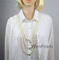 100 inches AA 9mmx9-11mm white nugget pearl Necklace,NPN1-T2