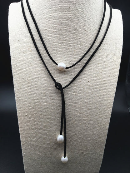 white pearl Long necklace,AA+ good quality pearl,knotted pearls,handmade pearl necklace,Le4-043