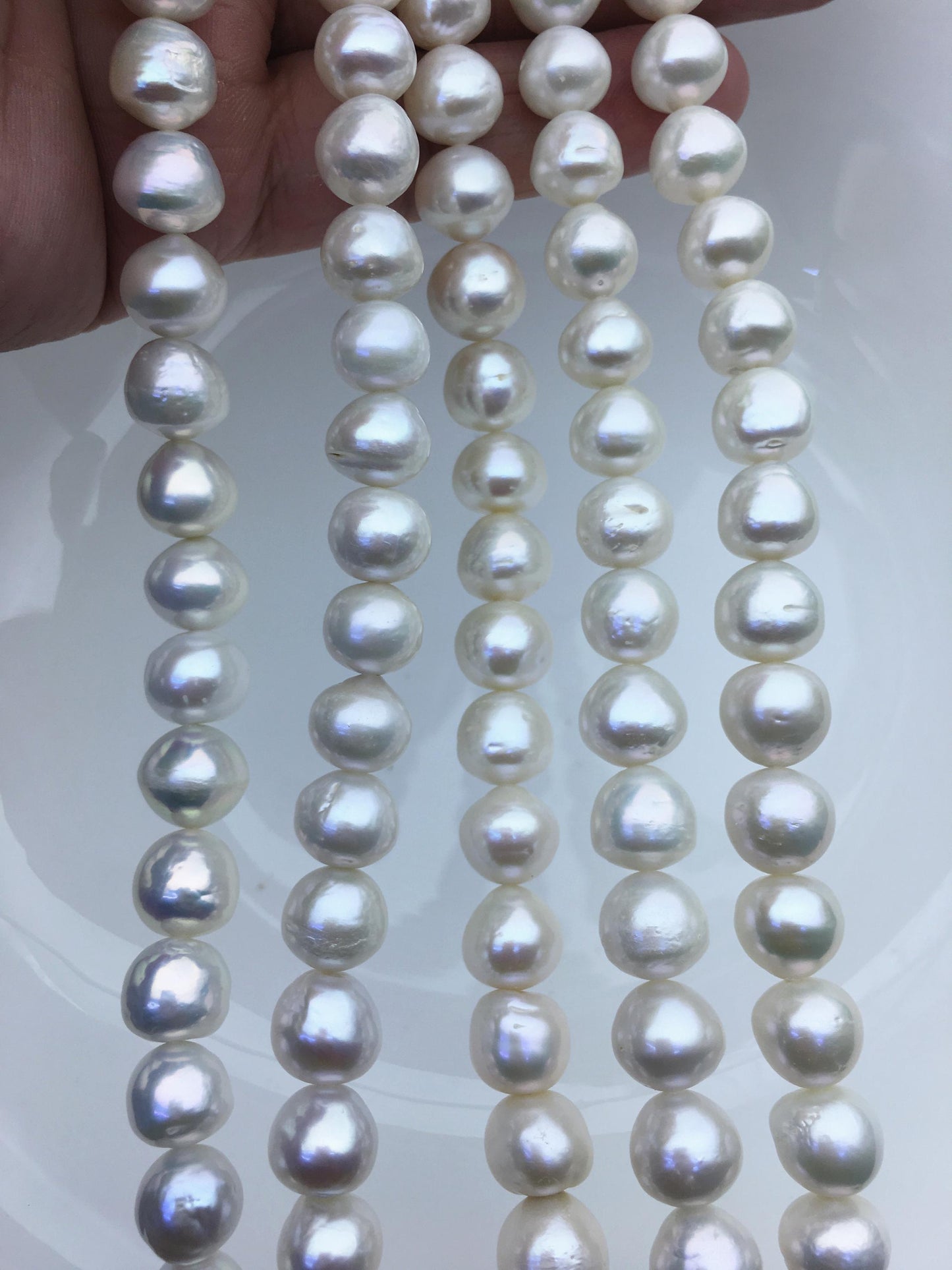 AA+ 9-11mm white button round Edison Freshwater Pearl,ED12-2A-5-53