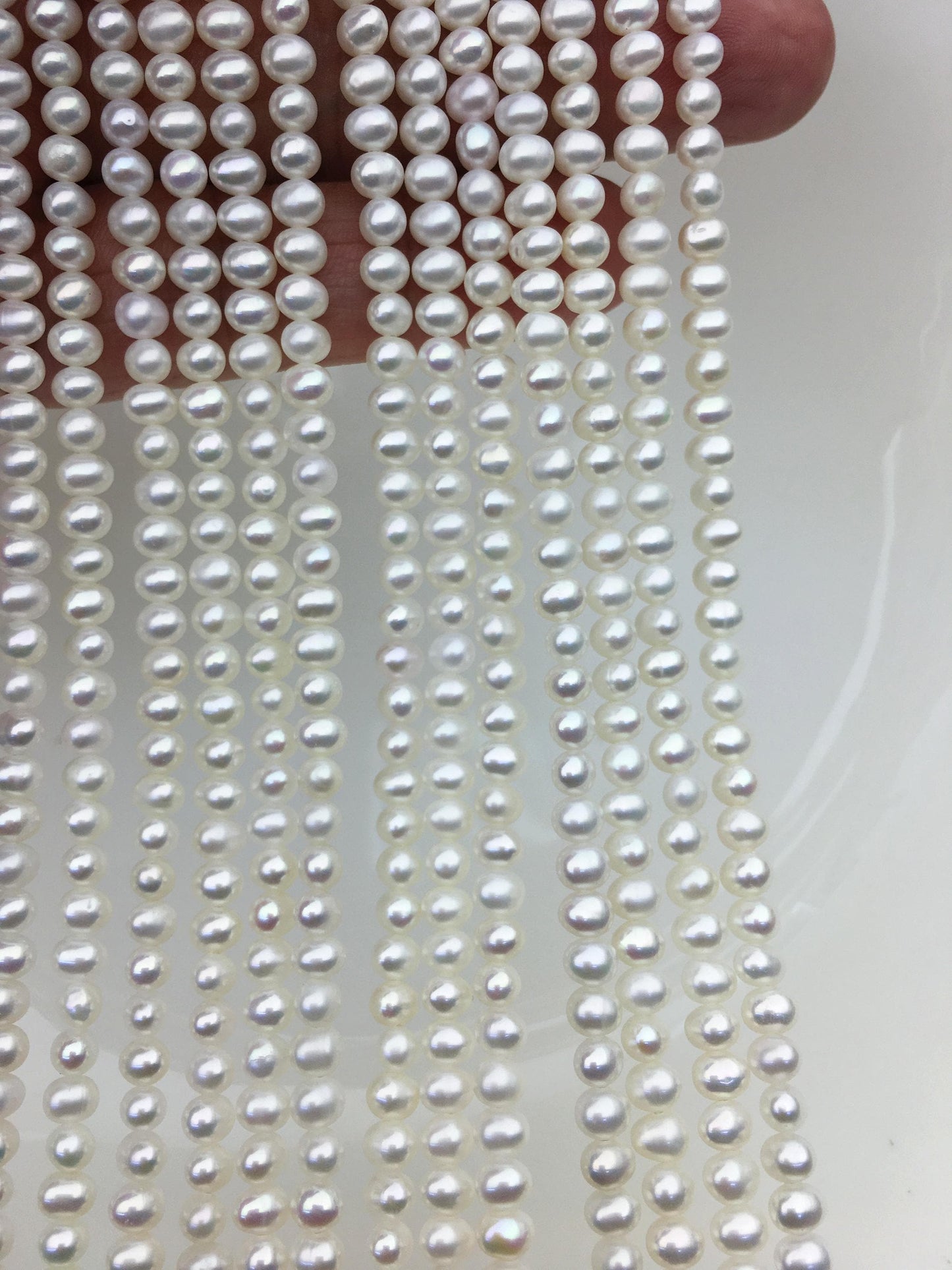 AAA 4-4.5mm white potato pearls,seed freshwater pearl,small size pearl,for pearl necklace,for pearl earrings,CR4-3A-1