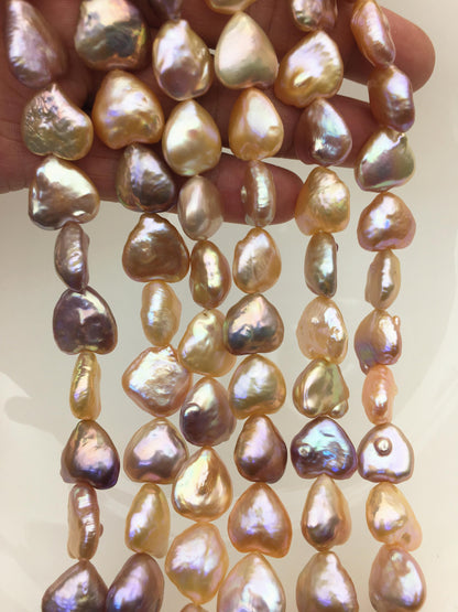 AAA 13-15mm Colorful Big Thick heart Freshwater Pearl,ZS-119-29