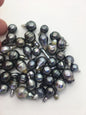 42pcs AA 8-12mm black baroque drop Tahitian Pearl,no hole, TH-temp-019