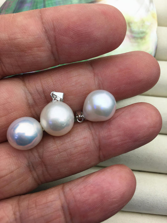 1pc AAA 11-12mm White drop rice edison freshwater Pearl pendant,NC1-T3