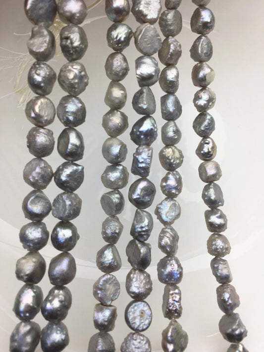 AA 7-9mm gray thorn freshwater pearl,LM7-T5