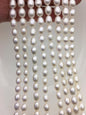 AAA 6.3-7.3mmx8.5-9.5mm white rice freshwater pearls,LR7-3A-78